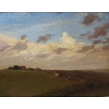 E.J. Gregory RA (1850-1909) "Cookham Dean" an extensive landscape, with horse team ploughing, oil on