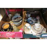 Two boxes of collectors china to include Royal Doulton