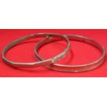 Two 9ct gold bangles 22.4gms