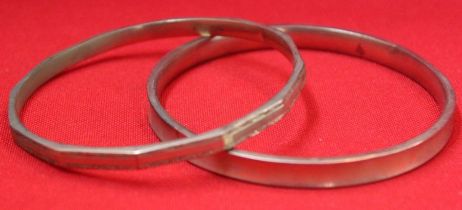 Two 9ct gold bangles 22.4gms