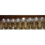 15 etched roemers glasses