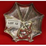 Victorian Silver pin dish with frog design, 57g