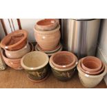 A selection of terracotta planters