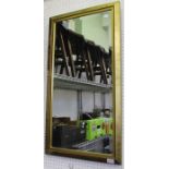 Distressed gilt framed bevelled plate wall mirror