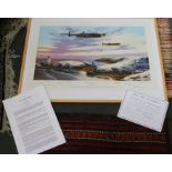 Stephen Brown signed limited edition 'Lancasters over Kynance' with certificate