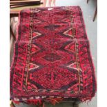Red ground geometric patterned tent hanging