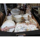 A box of collectable China to include Royal Doulton & Coalport figures etc