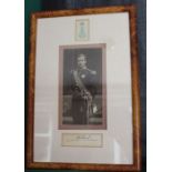 A signed photograph display of King Albert of Belgium, 1875 / 1934