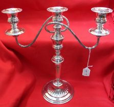 Pair of plated table candelabra