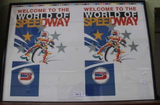 Original Speedway poster - British Speedway 66 x 47 cm framed and glazed