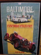 Dennis Simon - Baltimore Concours d'Elegance May 13th 1989 advertising poster signed