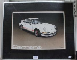 Porsche 2.7 RS Touring 1973 - A signed illustration by Roger Goode 1983