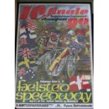 Original Speedway Poster - Intercontinental Final, England, USA, NZ, Australia 12th August 1990