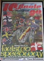 Original Speedway Poster - Intercontinental Final, England, USA, NZ, Australia 12th August 1990