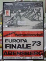 Original Speedway poster - Europa Final 19th August 1973
