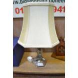 A silver plated table lamp Mappin and Webb