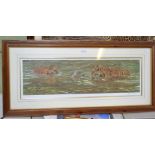 After Alan M Hunt a signed limited edition print of swimming tigers 118/500