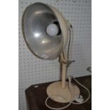 Radiary desk lamp by Hinders of London, original cream finish, 60cm incl shade - PAT tested fully