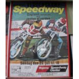 Original Speedway Poster - England v The Rest of the World Vojens Speedway Centre