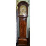 Joseph Jackson London 18th century inlaid mahogany longcase clock