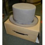 Gentleman's grey top hat ( 7 1/2 ) - we think !