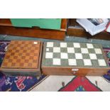 Two boxed chess sets