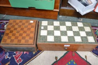 Two boxed chess sets