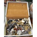 A Jewellery box full of costume jewellery