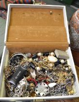 A Jewellery box full of costume jewellery