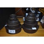 Two sets of stacking Iron weights