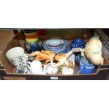 A box of china various to include oriental