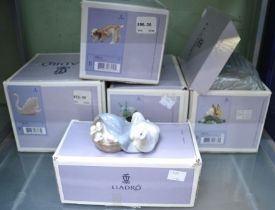 Five boxed Lladro figurines