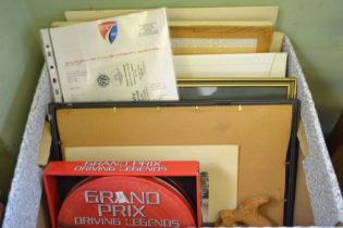 A box of motoring related ephemera