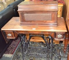 Treadle based Singer sewing machine - mahogany cased