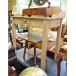 A pine plain wash stand with single drawer on plain legs