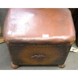 A fireside coal box with hinged pad top seat