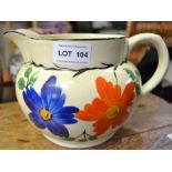 1930's Kensington pottery floral painted jug