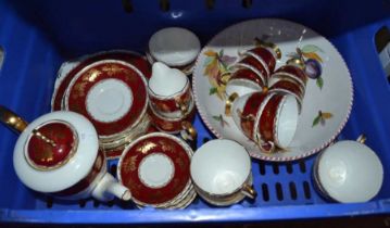 Gladstone pottery tea/coffee service and a pottery bowl