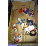 A box to include vintage Mr Punch puppet and others