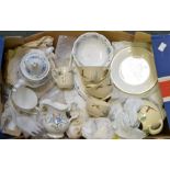 Box of mixed china to include Royal Doulton