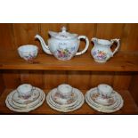 Royal Crown Derby 'posies' tea pot and general teawares