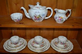 Royal Crown Derby 'posies' tea pot and general teawares