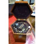 19th century concertina by Lachenal & Co in original mahogany box with lock & key