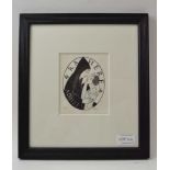 Eric Gill, "Rahere", wood engraving, signed 16 of 100, 12cm x 10cm, back frame and glazed (SS Rare B