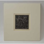 Eric Gill " A Station of the Cross", wood engraving, signed no. 9 of 10, 8.5cm square, mounted