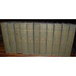 The Sisters Bronte - 11 volumes green cloth bound bearing "Felix Dennis" book plate