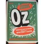 An "Oz no.29" cover poster "Female Energy" 74 x 55 not signed