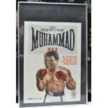 Poster for the Muhammad Ali book "The Holy Warrior", by Don Atyeo and Felix Dennis, 60cm x 42cm, fra