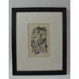 Eric Gill "The Acts of the Apostles", wood engraving, signed, no. 6 of 10, 18cm 11cm, ebonised fram