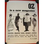 Martin Sharp, An Australian "Oz" cover poster, "Oz is a new magazine - royalty, chastity belts, Skri